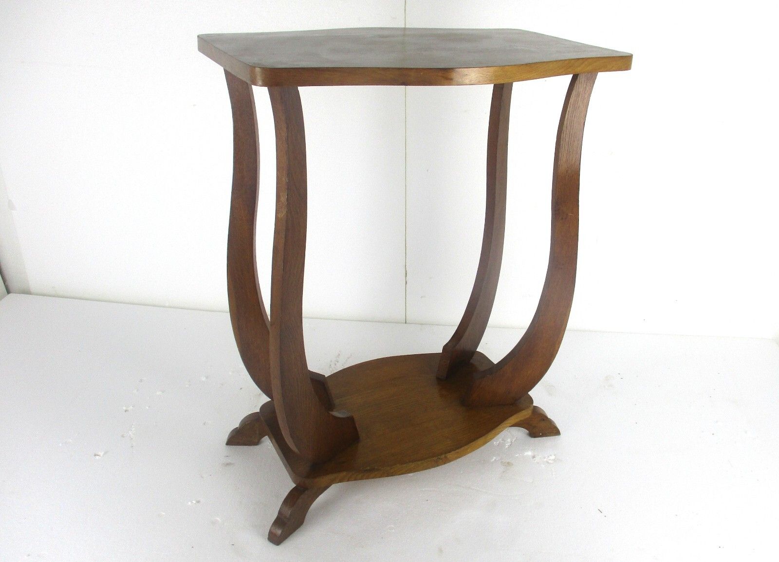 Antique Art Deco Coffee Side Occasional Wine Table Cabinet Two Tier  Gorgeous photo furniture