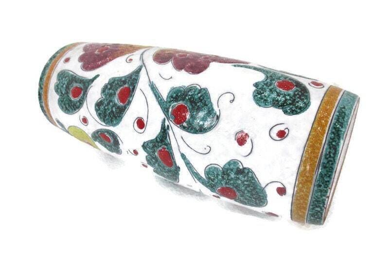 Italian Gambone Style Vase Art Pottery Retro Pop Art Mid Century Modern Modernis