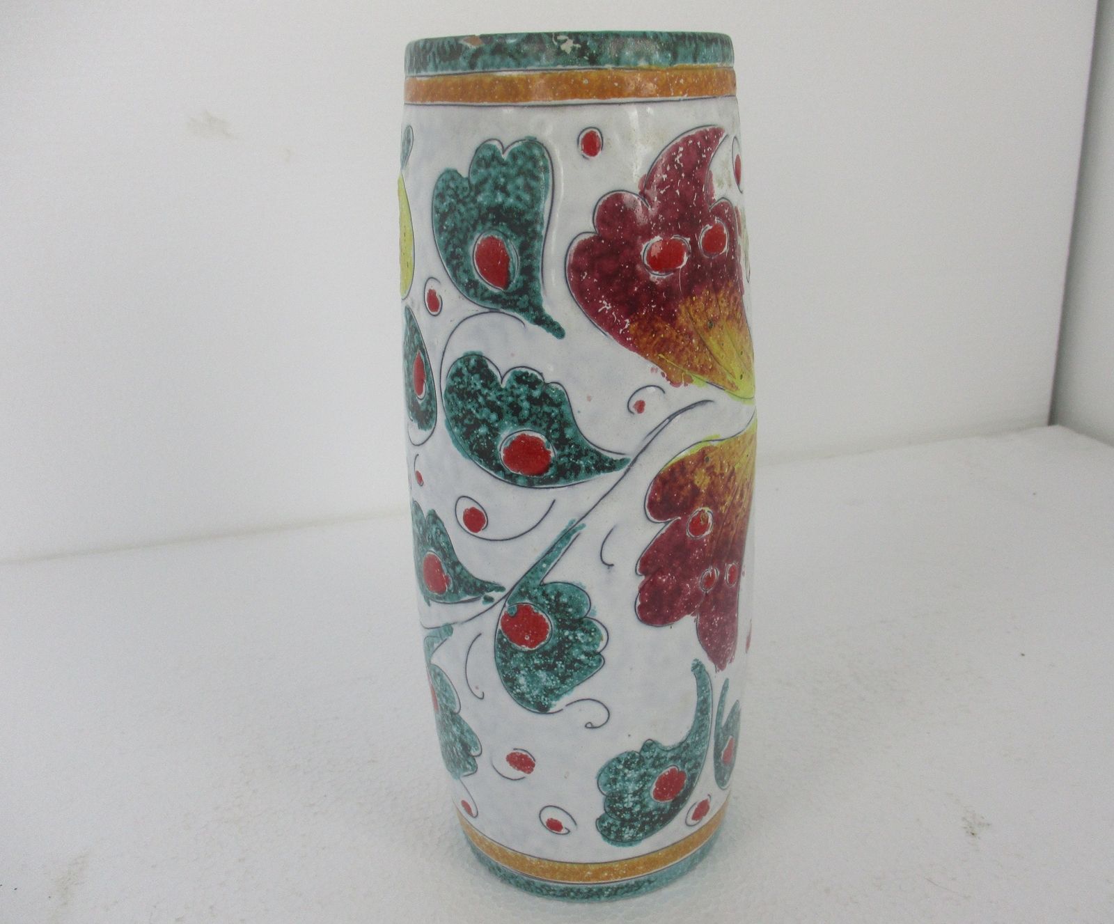 Italian Gambone Style Vase Art Pottery Retro Pop Art Mid Century Modern Modernis photo furniture
