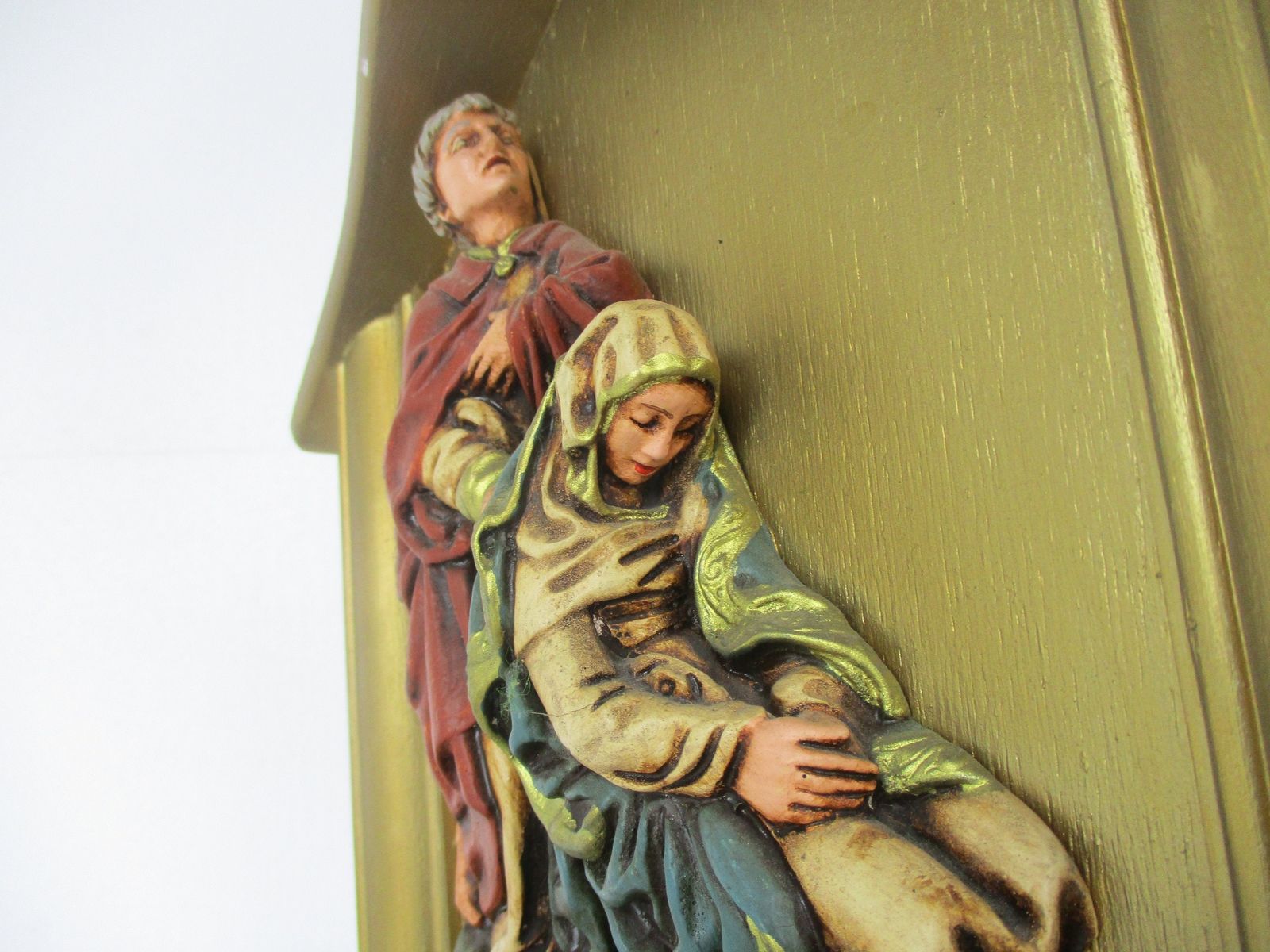 Statue Our Lady Of Rest Heppeneert With John The Evangelist Collector Extremely photo vinterior