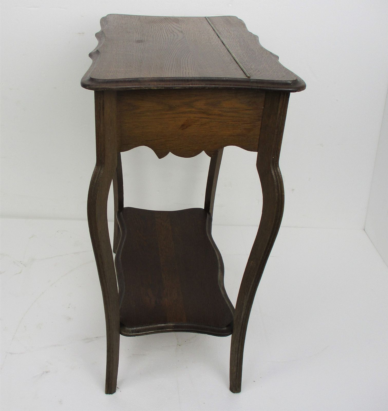 photo furniture Antique Art Nouveau Sewing Quilting Box Table Cabinet Two Tier Extremely Rare Go