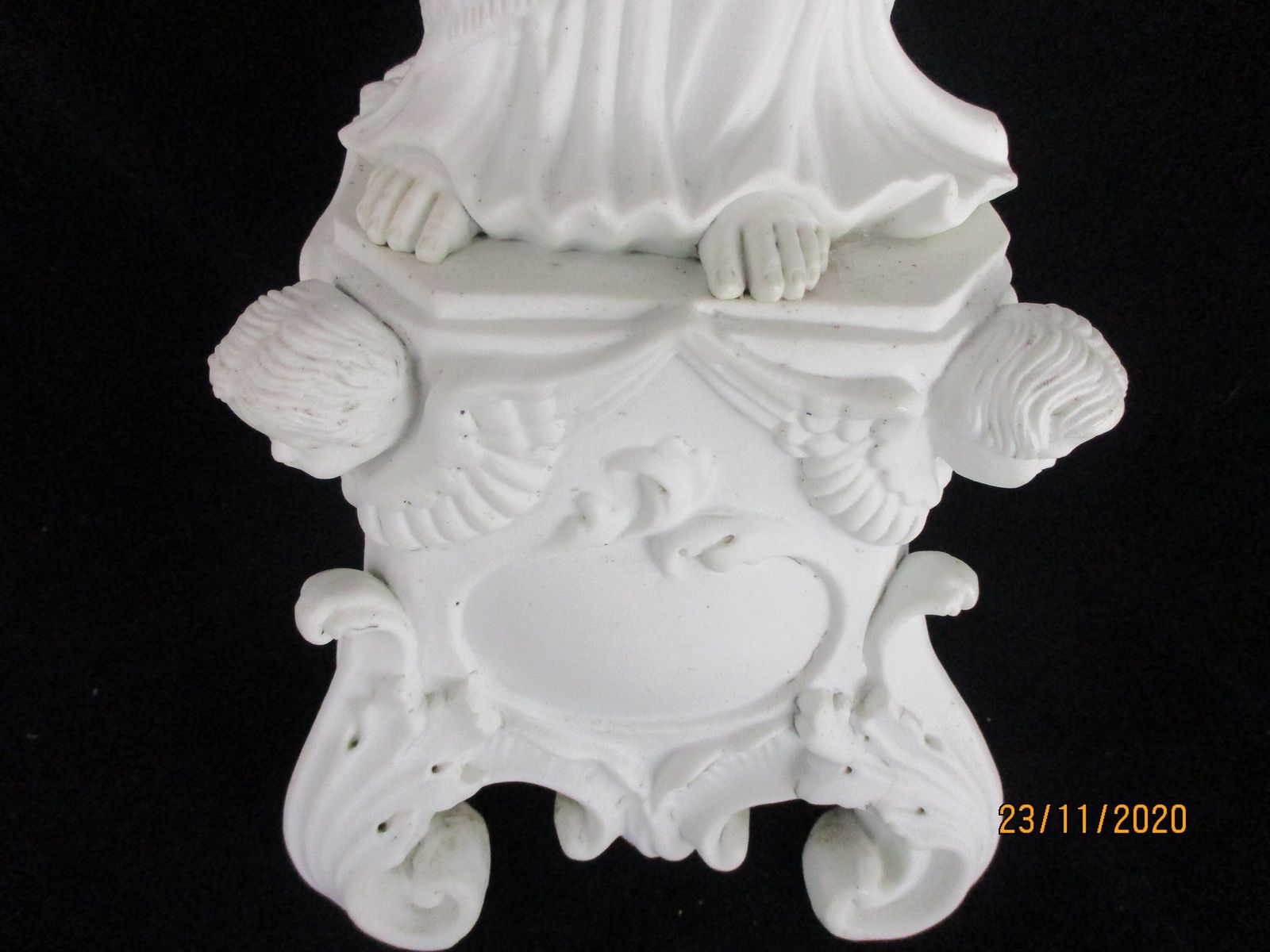 Large French Antique 1900 Bisque Statue Virgin Mary Our Lady Infant Jesus Exquis photo 546.0