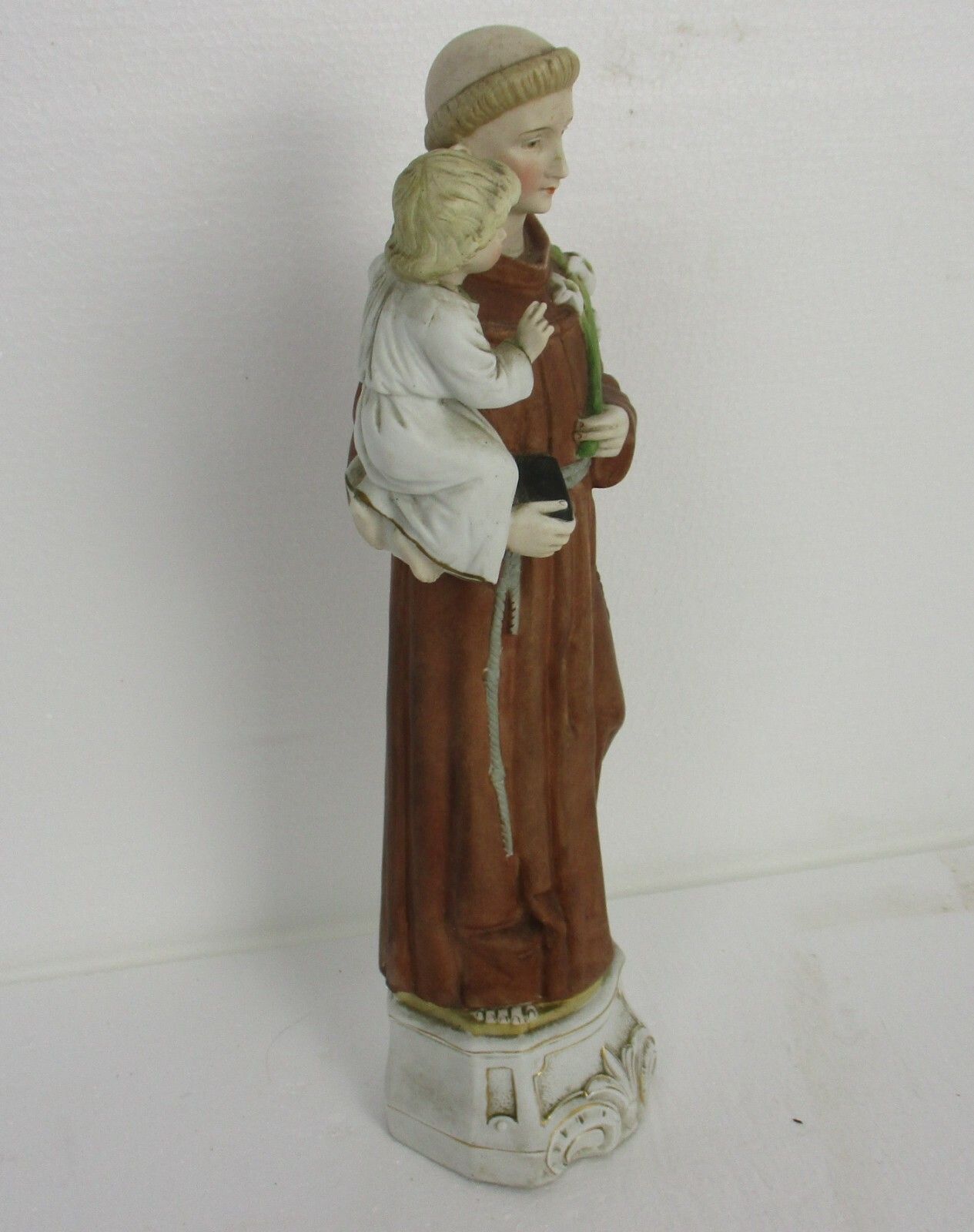 St Anthony Padua Of Lisbon Infant Child Porcelain  Statue Doctor Of The Church photo Art