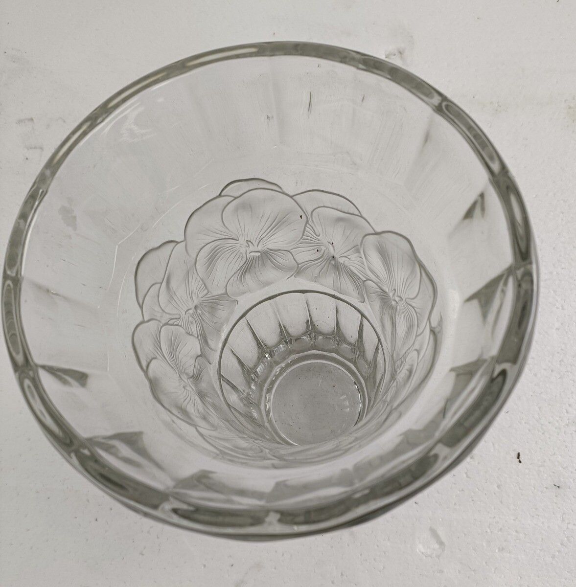 Vintage Bleikristall  Cut Crystal  Germany Vase Etched Flowers Beautiful photo for sale