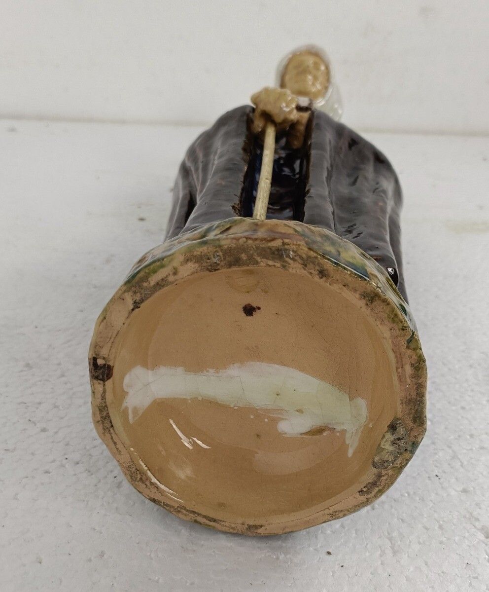Old Lady Poterie Flamande Faience Flanders Pottery Glazed Large Collector Hand M photo buy