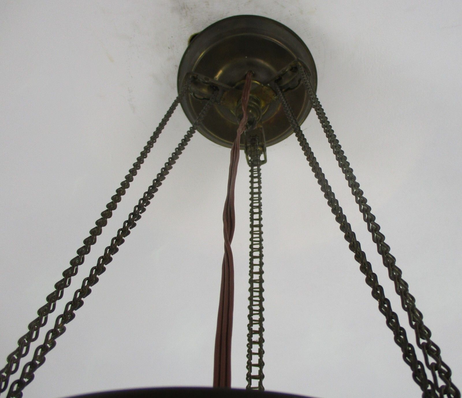 Lighting Bubbled Blue Optic Glass Chandelier Pendant Vintage Era Empoli Italy photo