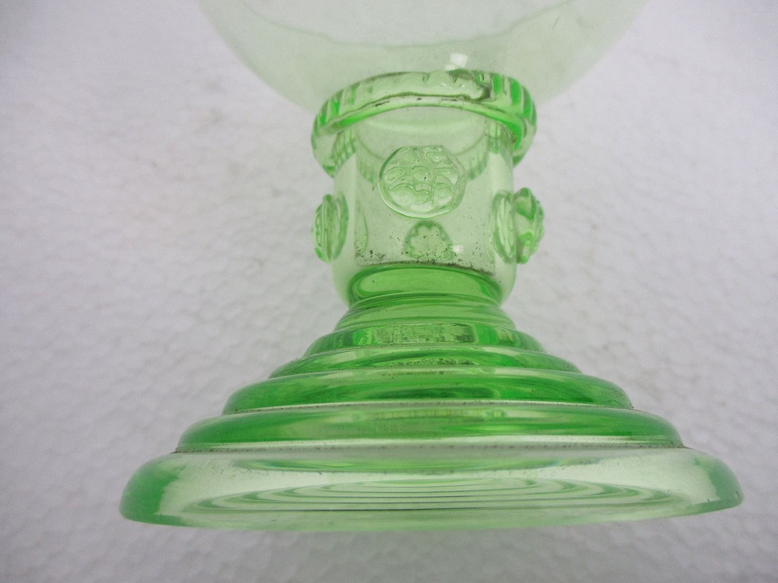 Pair Antique 19th Century Roemers Goblets Wine Glasses Bohemian Exquisite Green photo Home Decor