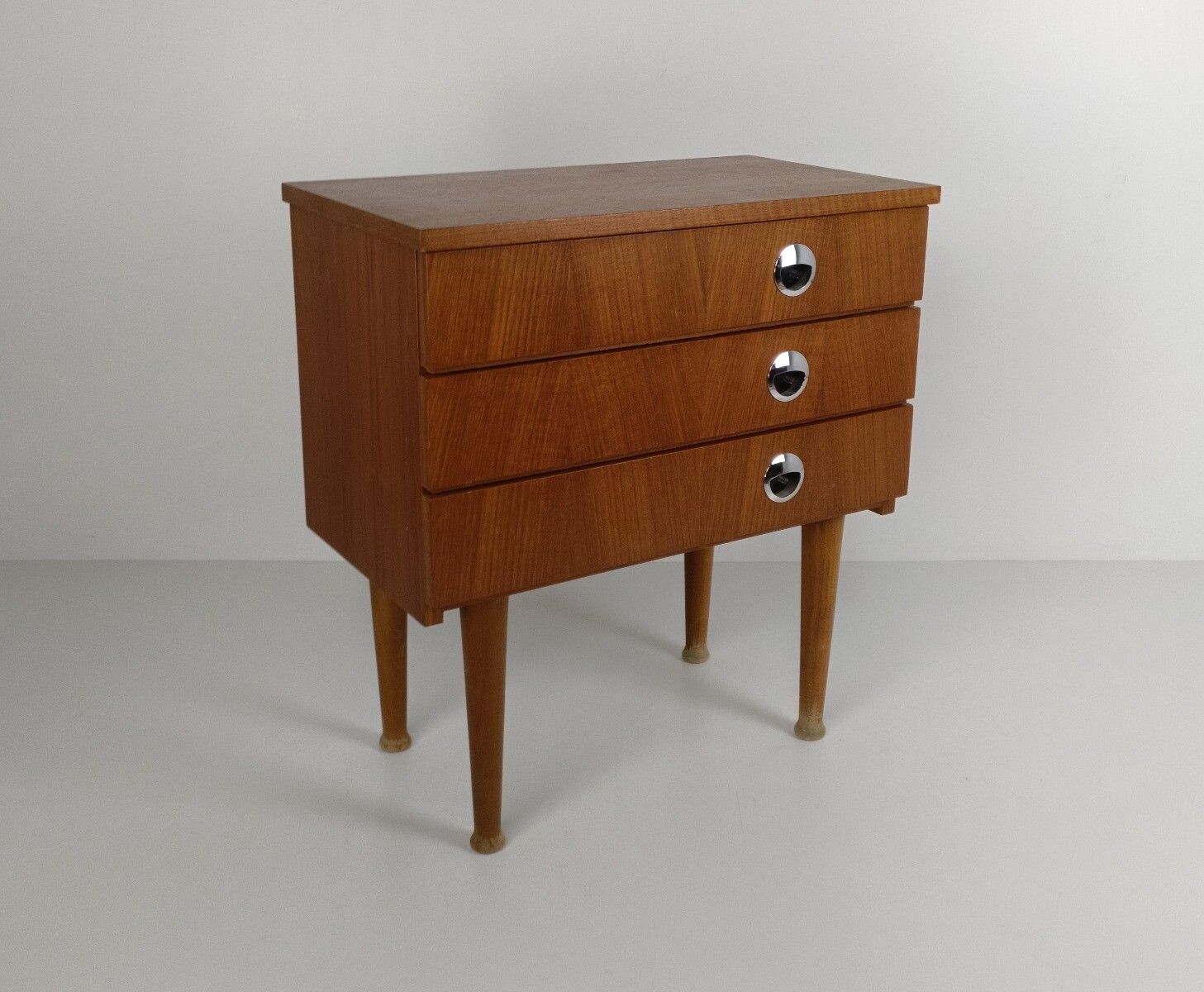 Wooden Wood Nightstand End Table Chest Of Drawers Sock Drawer Modernist Retro Ch photo furniture