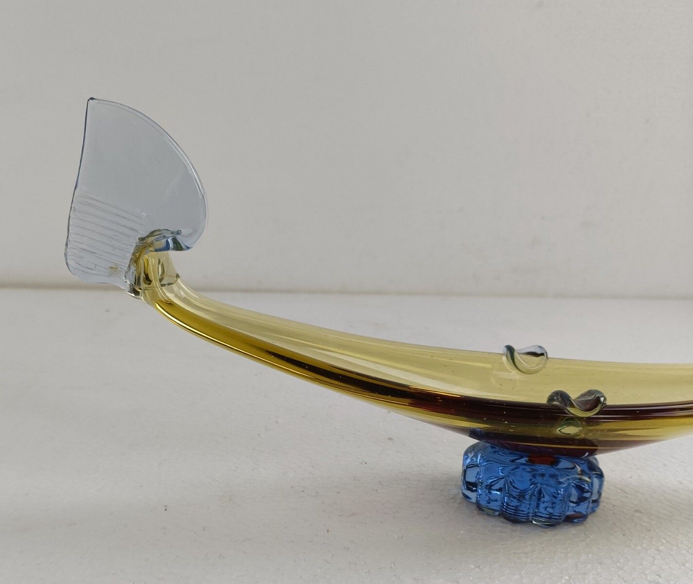 Murano Hand Blown Glass Gondola Boat Ashtray Olive Dish Vintage Italian photo Home Decor