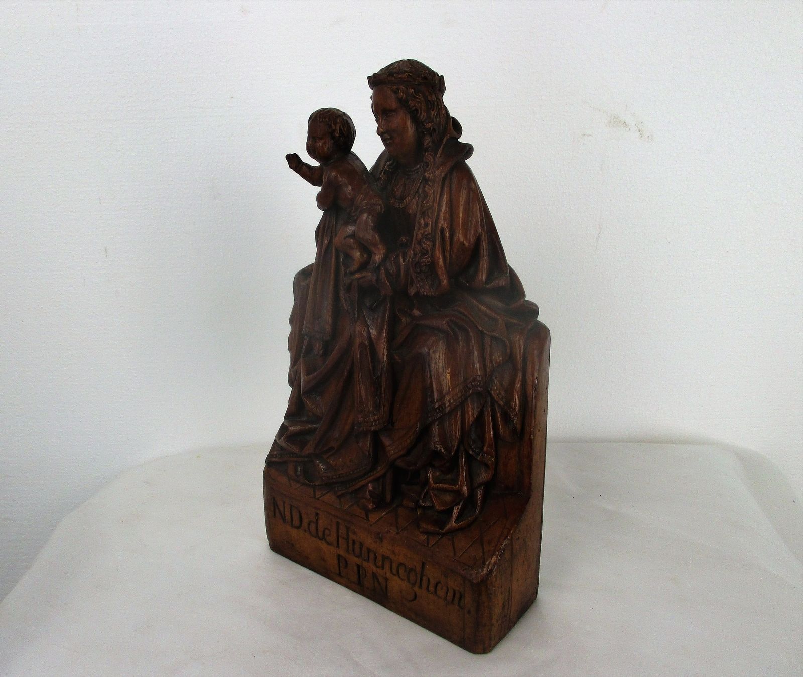 Large Statue Notre Dame Our Lady Hunnegem Hunneghem Oak Virgin Mary Collector Ht photo 627.0