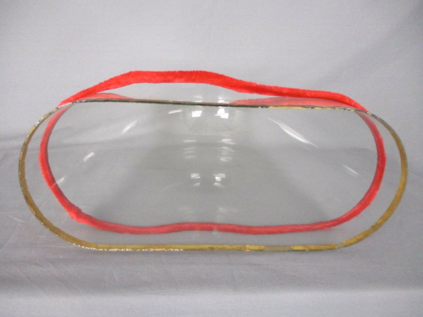 Antique Victorian Oval Hand Blown Glass Globe Dome Doll Clock 17.71" H 15.47!! photo for sale