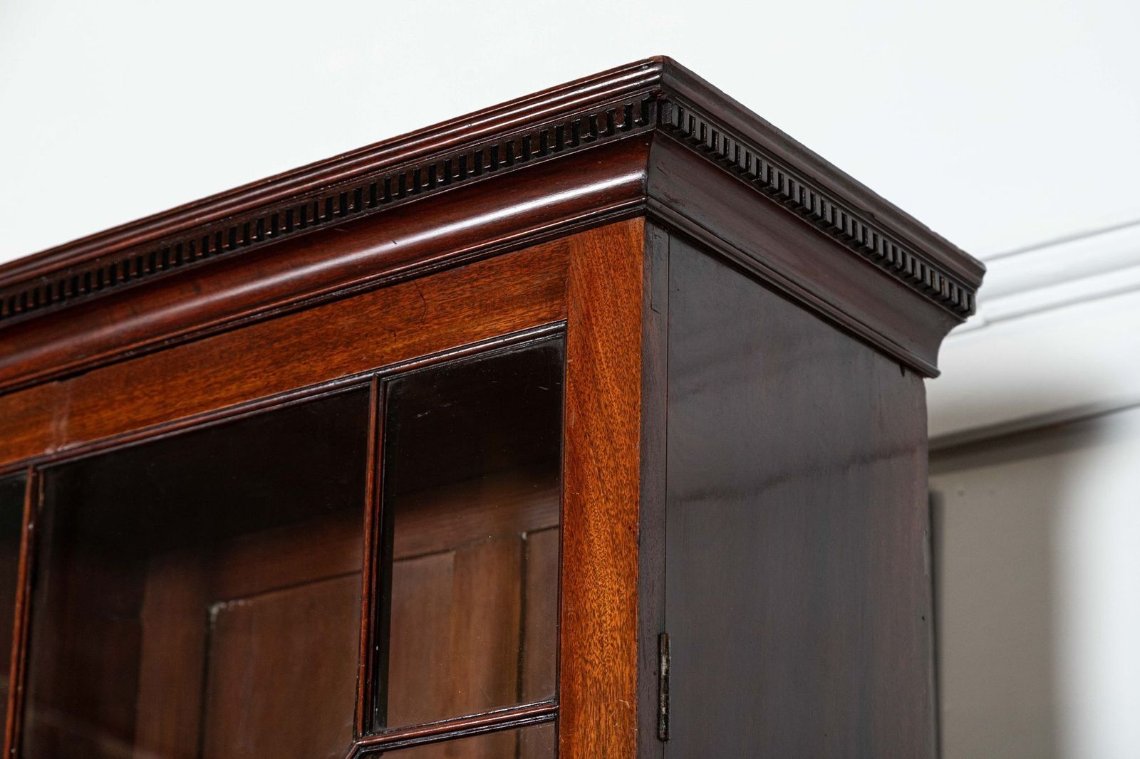 Furniture Monumental George III English Mahogany Breakfront Library Bookcase photo
