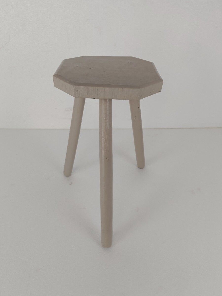Old Milk Milking Stool Farmhouse Country Barn Style Side Display Table Pedestal photo for sale