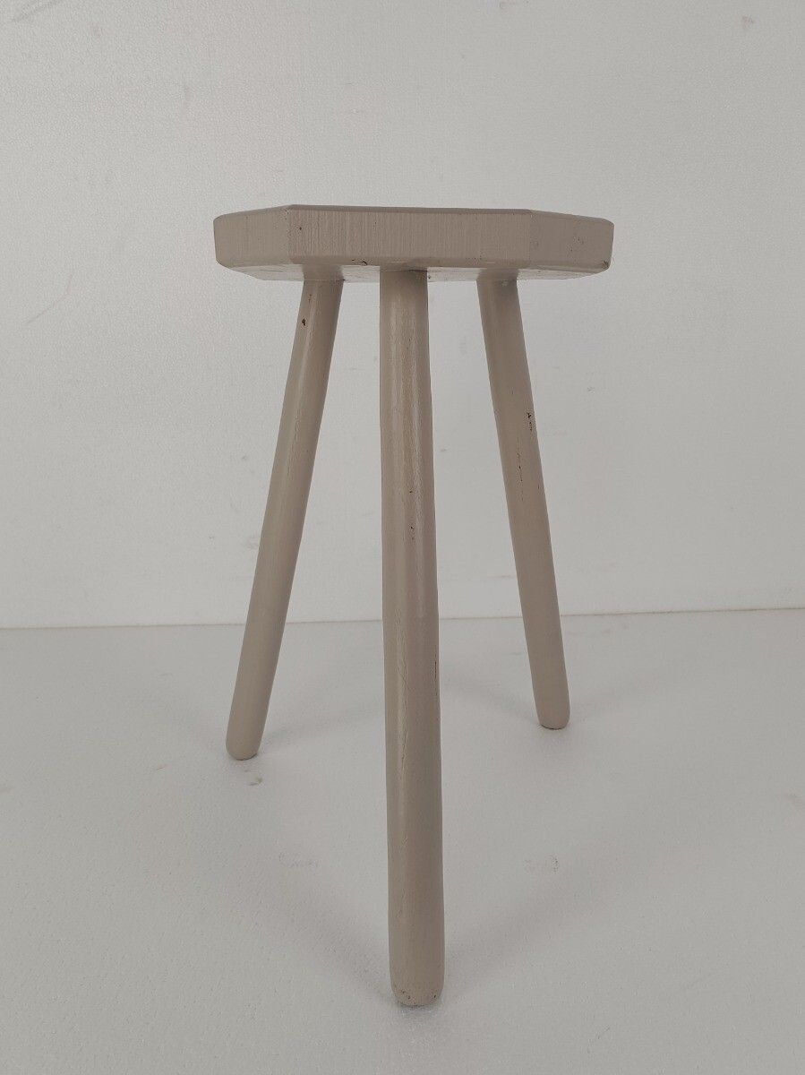 Old Milk Milking Stool Farmhouse Country Barn Style Side Display Table Pedestal photo Furniture