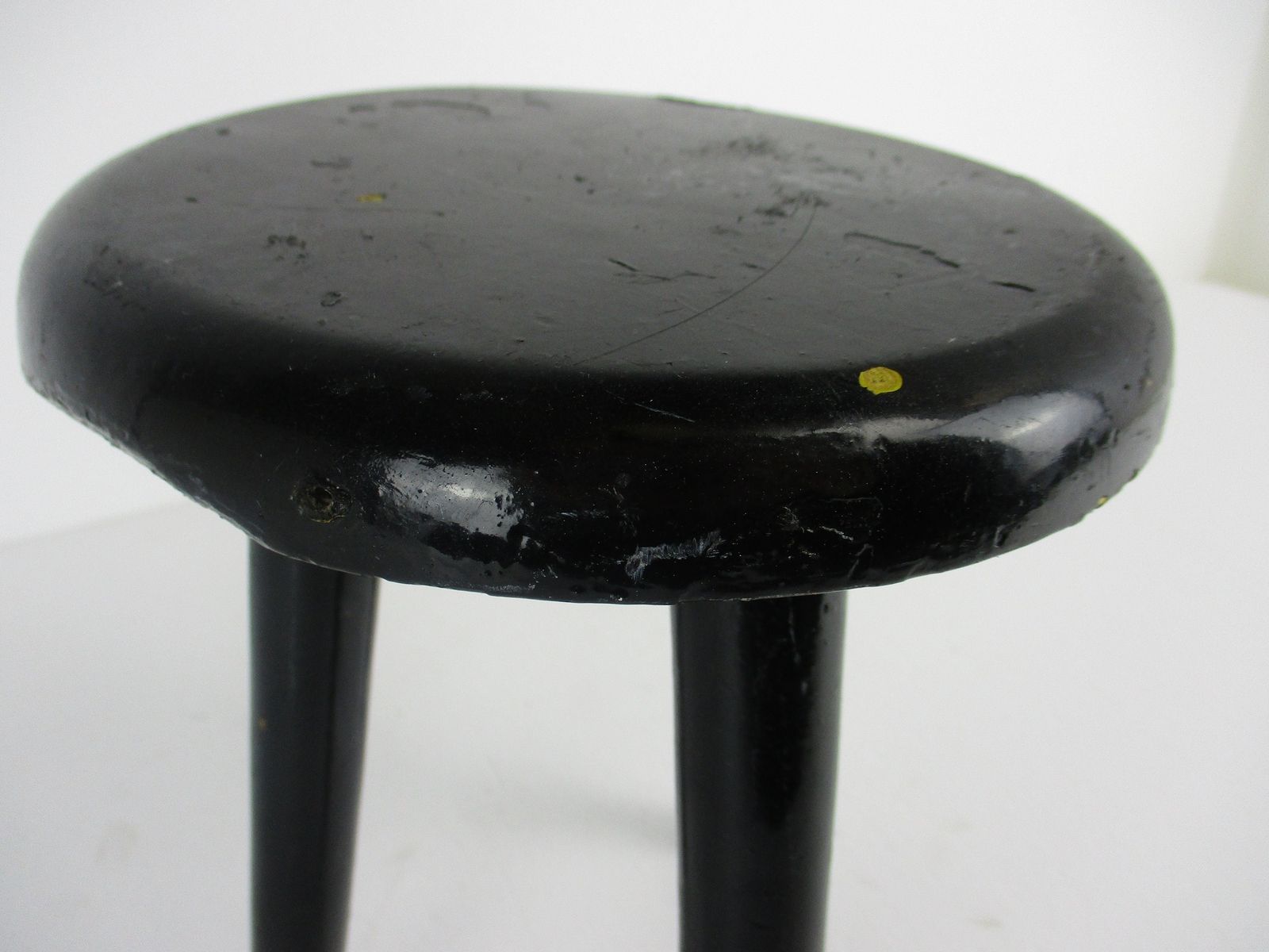 Hand Carved Wood Tripod Milking Stool Pedestal Table Plant Flower Bonsai Stand S photo for sale