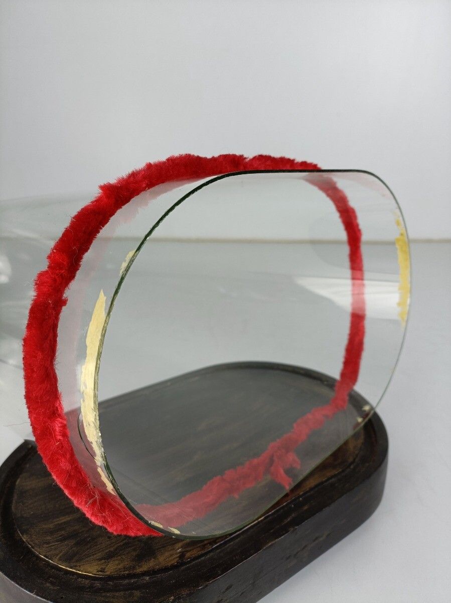 Antique Victorian Oval Hand Blown Glass Globe Dome Doll Clock 23.62" H 9.76' W 5 photo buy