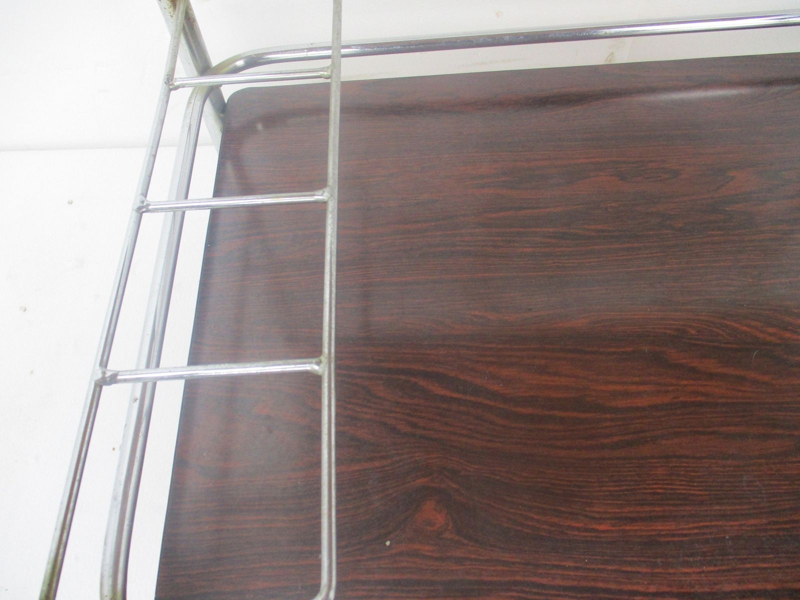 Bar Cocktail Tea Entertainment Cart Trolley Kitchen Island Veneer Retro Funky Ba photo vintage