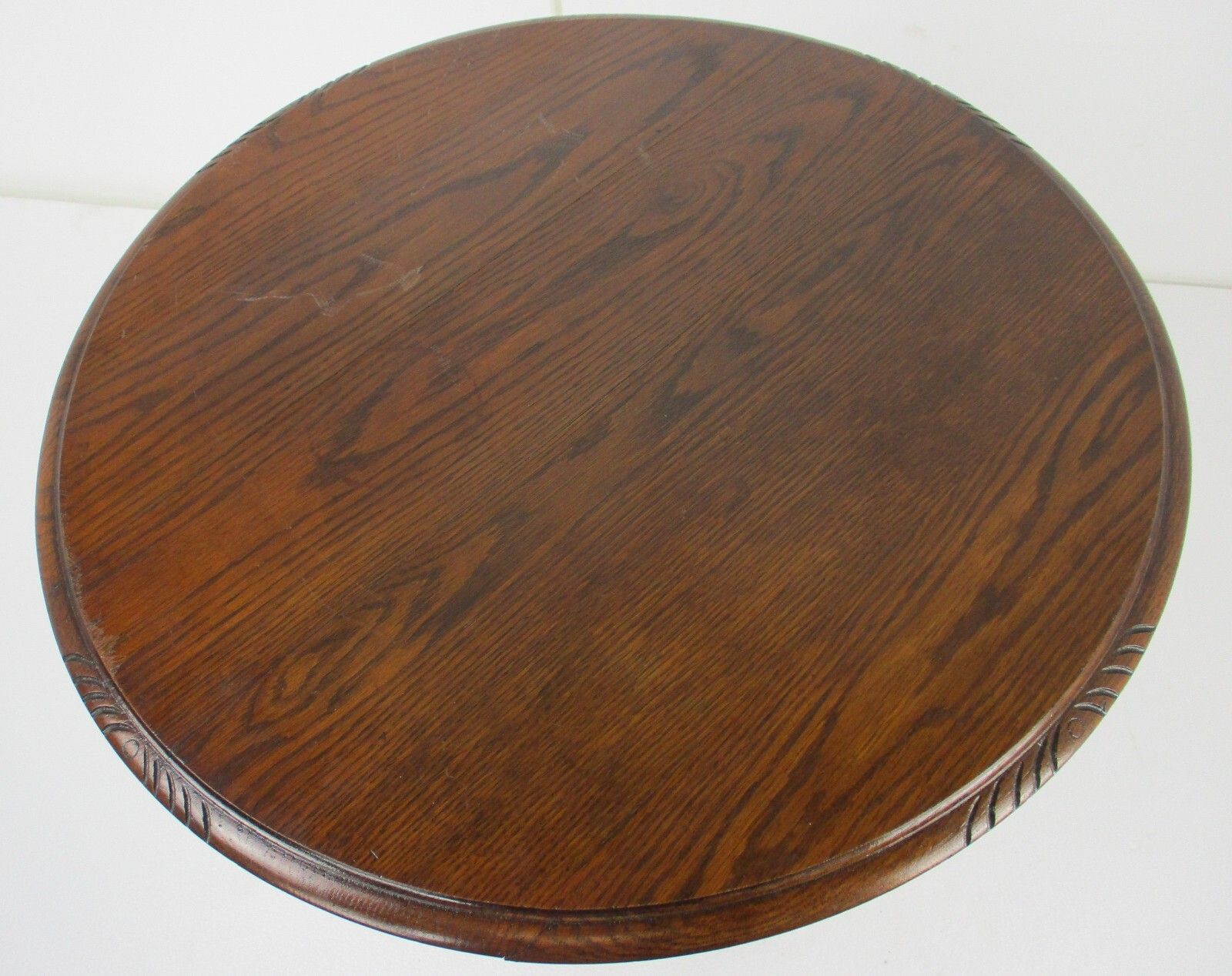 Hand Carved Wood Barley Twist Side Display Coffee Table Pedestal Plant Stand photo 278.0