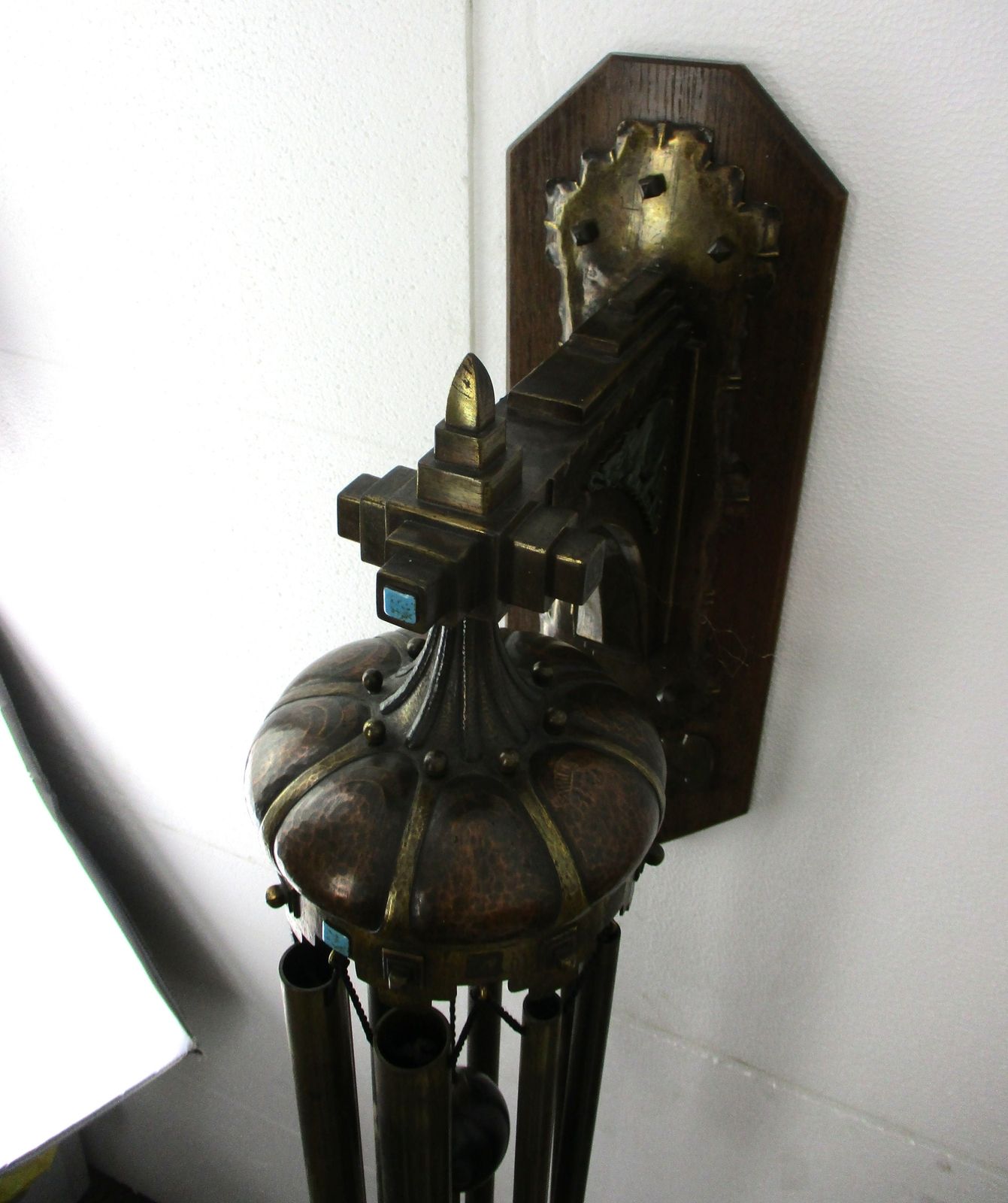 Art Deco Bronze Enamel Hand Made Wind Chime Gong Verlinden Lier Art Piece photo 1294.0