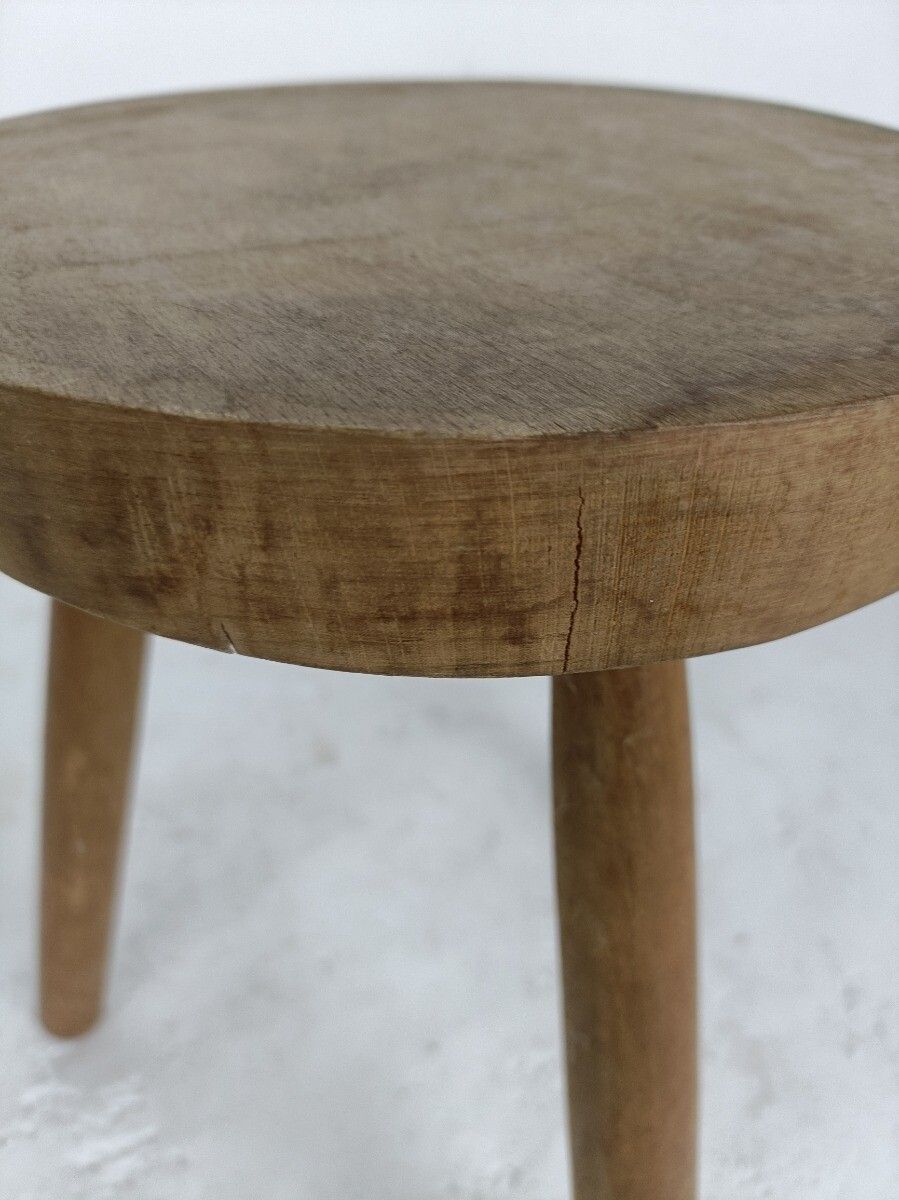 Milking Stool, Stool, Pedestal, Plant Stand, Antique, Sandblasted, Wood, Funky, photo buy