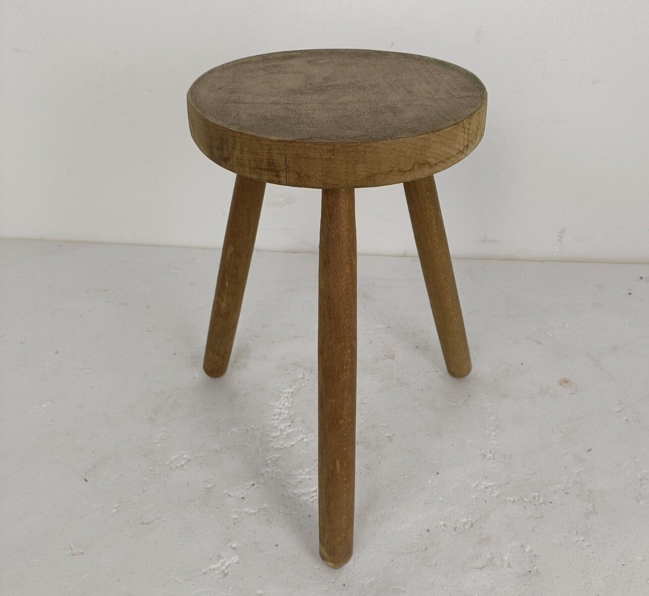 photo for sale Milking Stool, Stool, Pedestal, Plant Stand, Antique, Sandblasted, Wood, Funky,