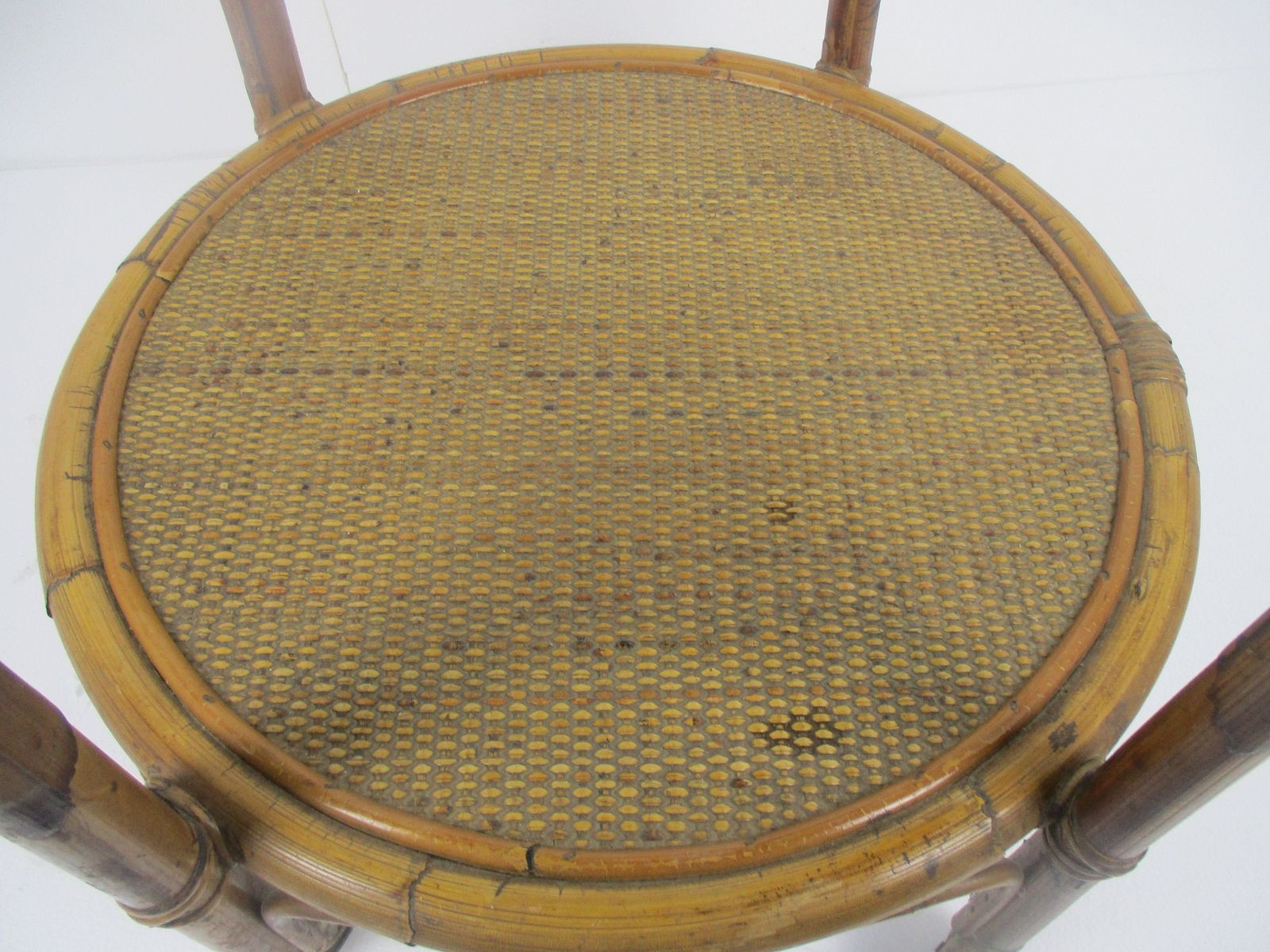 French Riviera Bamboo Rattan Bar Cocktail Tea Garden Cart Trolley Mid Century Mo photo vinterior