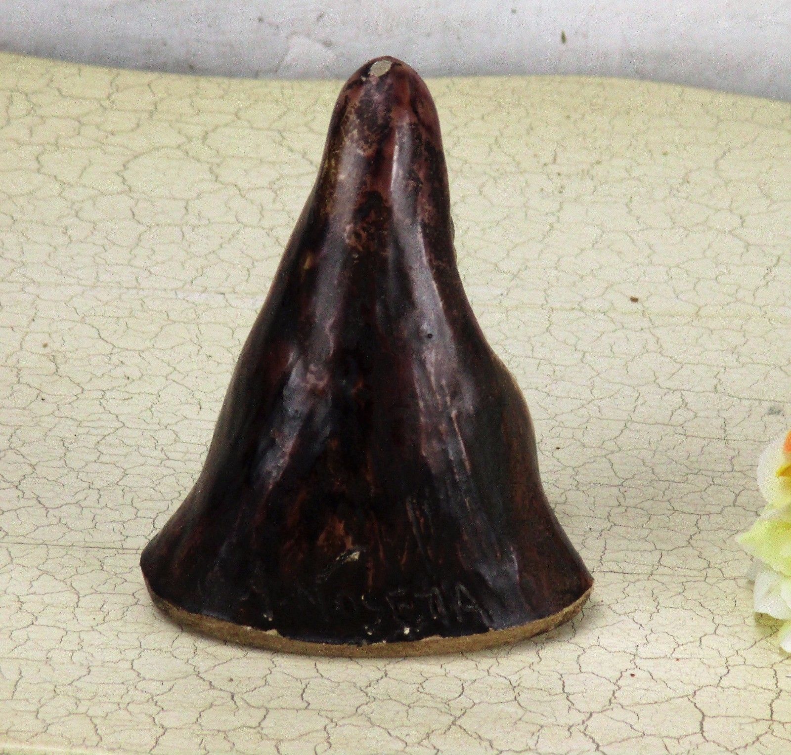 Statue Flemish Pottery Poterie Flamande Noseda Madonna Virgin Mary Majolica  5" photo vinterior