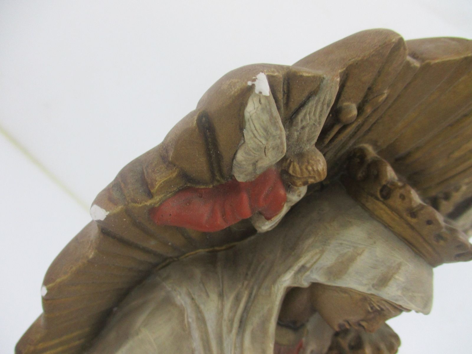Virgin Mary Lady Of Perpetual Help  Madonna Infant Plaster Statue Angel Polychro photo Art