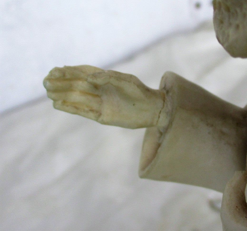 Statue Padre Patris Pio Pietrelcina  Figurine Resin On Marble A. Santini Italy photo Art