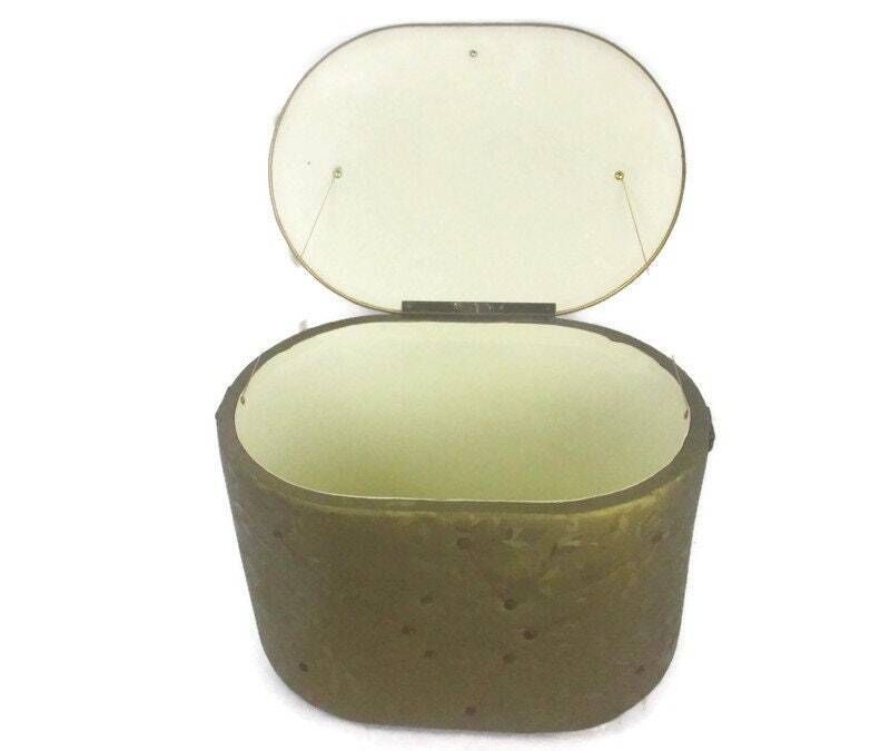 Vintage Retro Sewing Box Basket Worker Teak Legs Quilting Knitting Storage