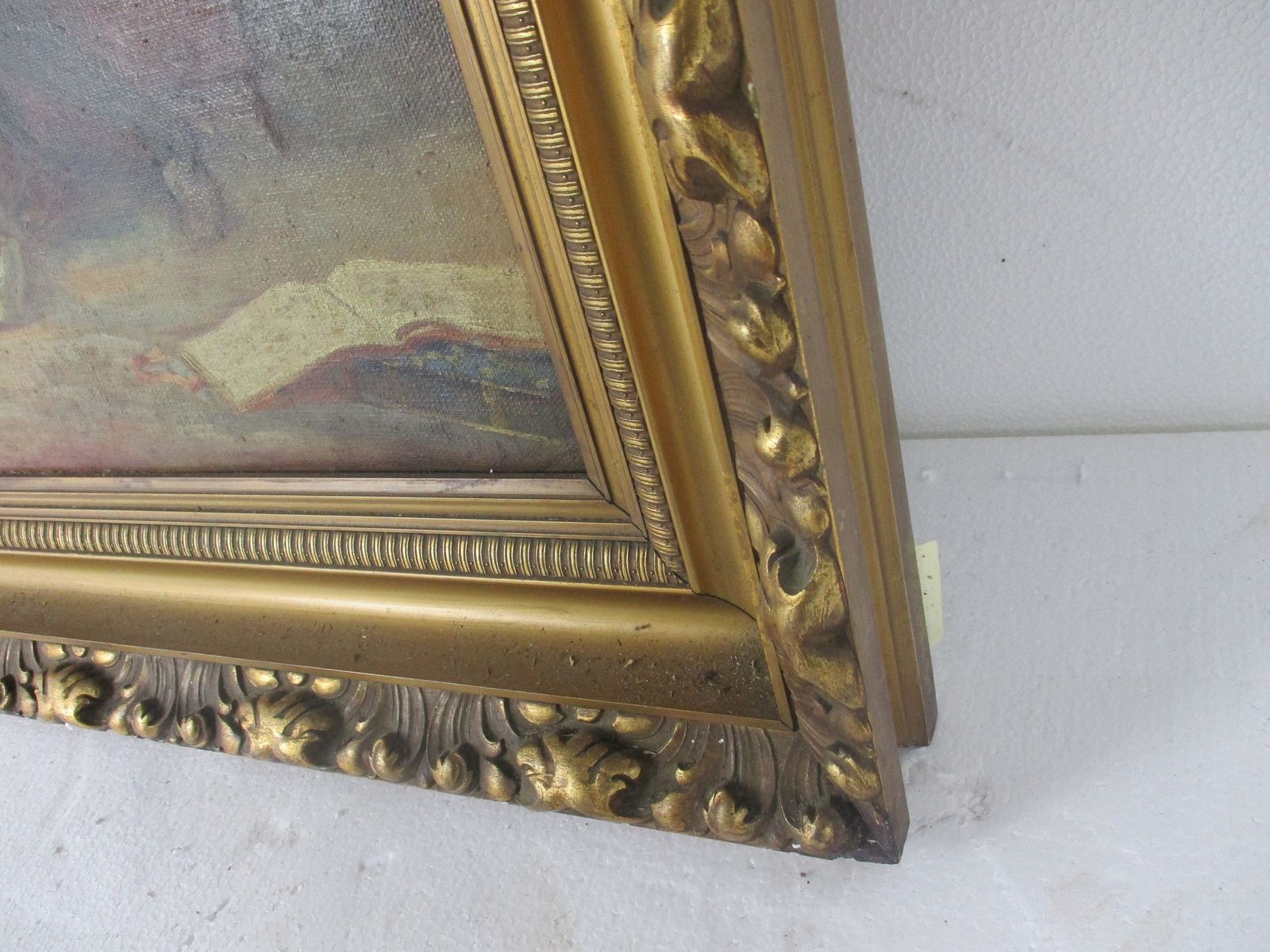 Oil Painting On Canvas  Gorgeous Wooden Frame  Exquisite  Large Mother And Son S photo vinterior