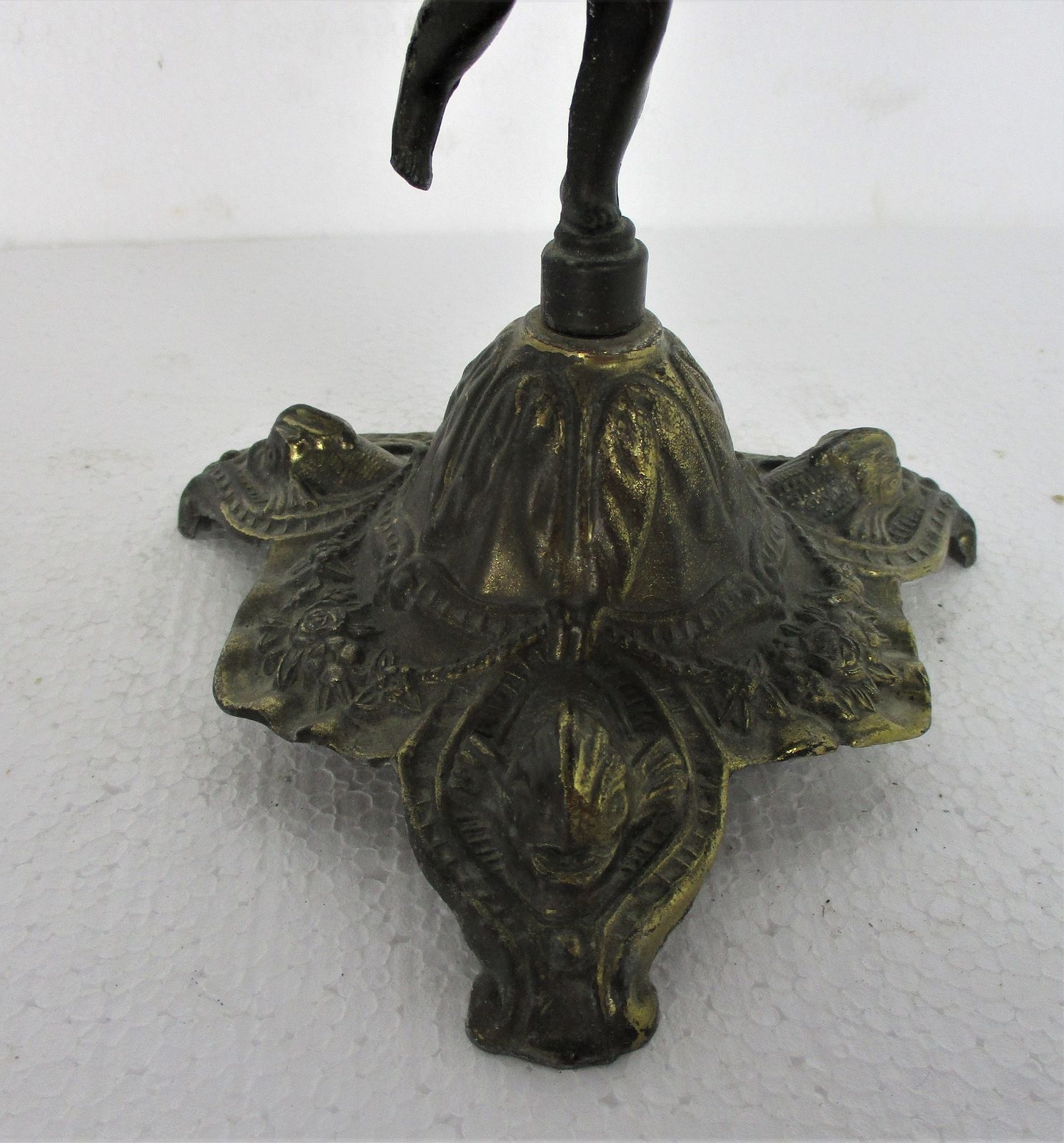 Large Vintage Brass Ornate 5 Arm Candle Holder Candelabra Putti Gorgeous photo Home Decor