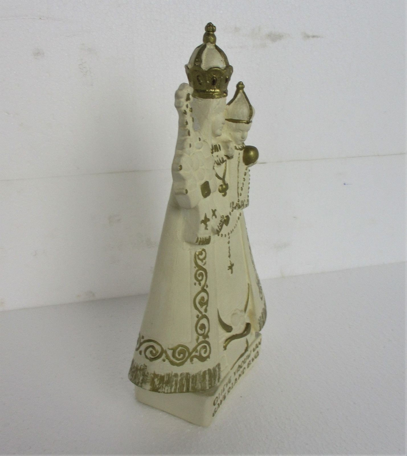 Statue Our Lady Of Gaverland Virgin Mary Infant Jesus Collector Htf Plaster 10.6 photo Art