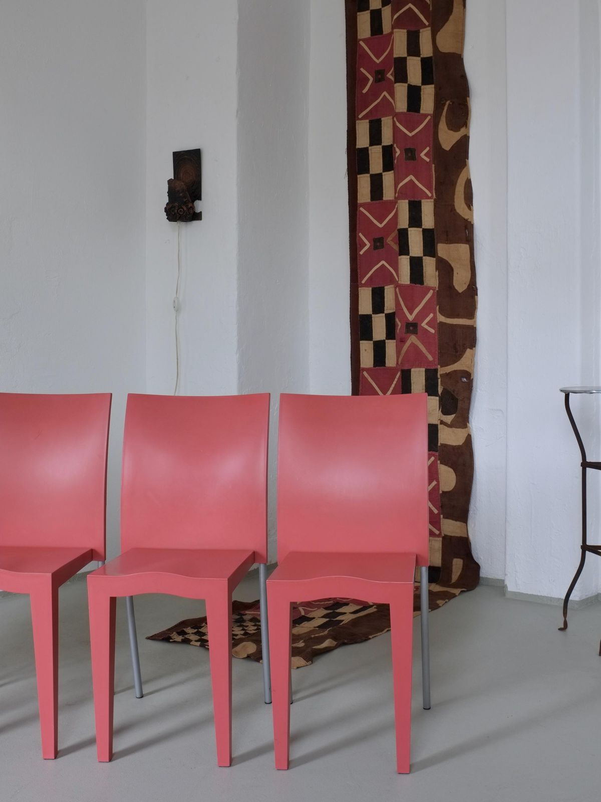 photo for sale 4 Kartell Coral Pink "Miss Global" Chairs By Philippe Starck | 1990s