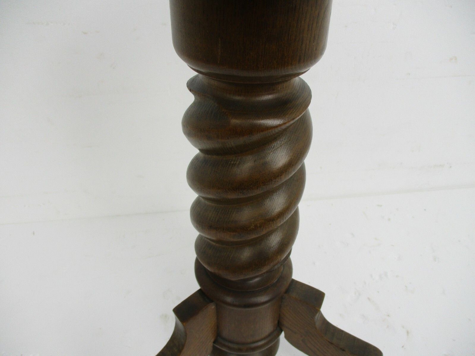 Hand Carved Wood Barley Twist Side Display Coffee Table Pedestal Plant Bonsai photo 352.0