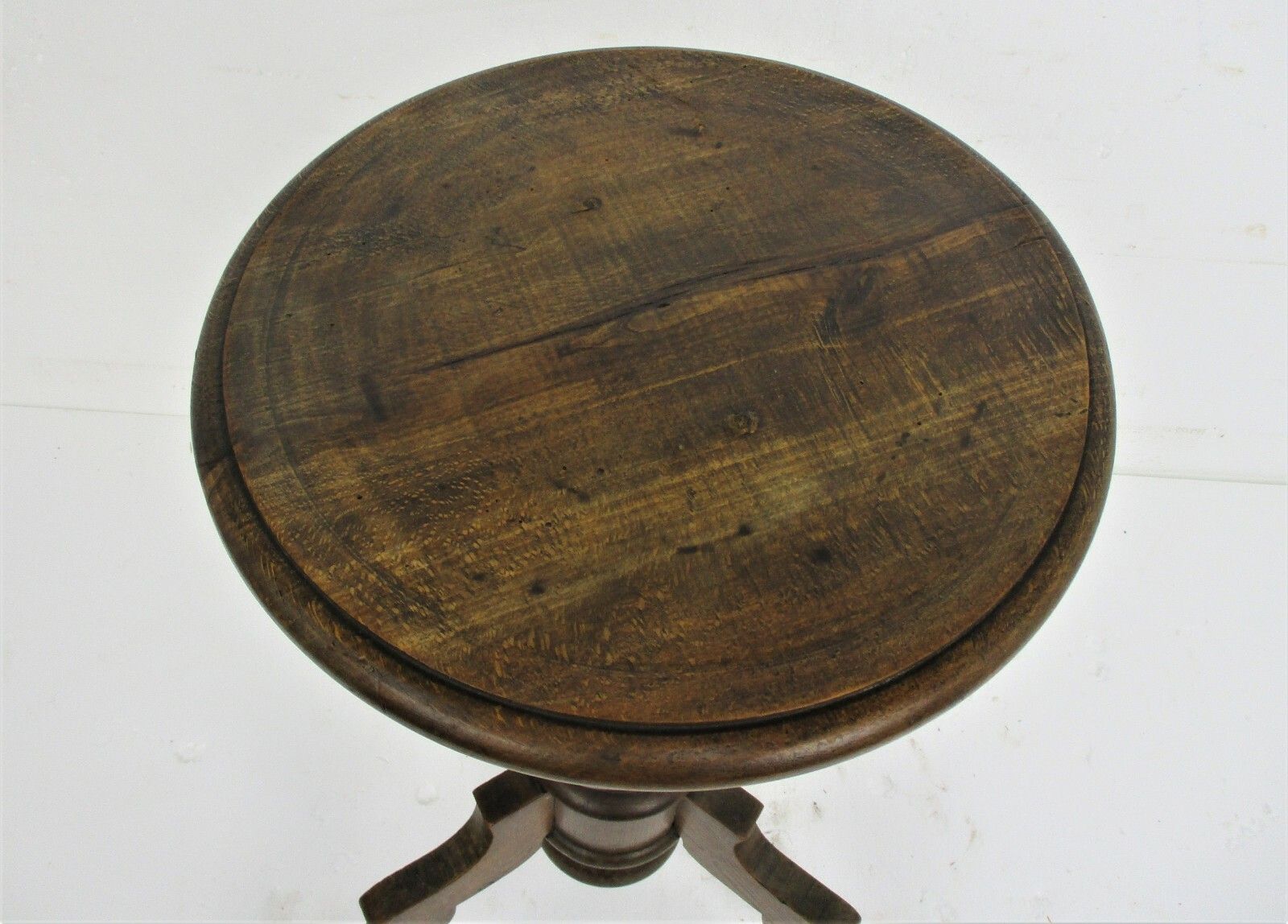 Hand Carved Wood Barley Twist Side Display Coffee Table Pedestal Plant Bonsai photo vintage