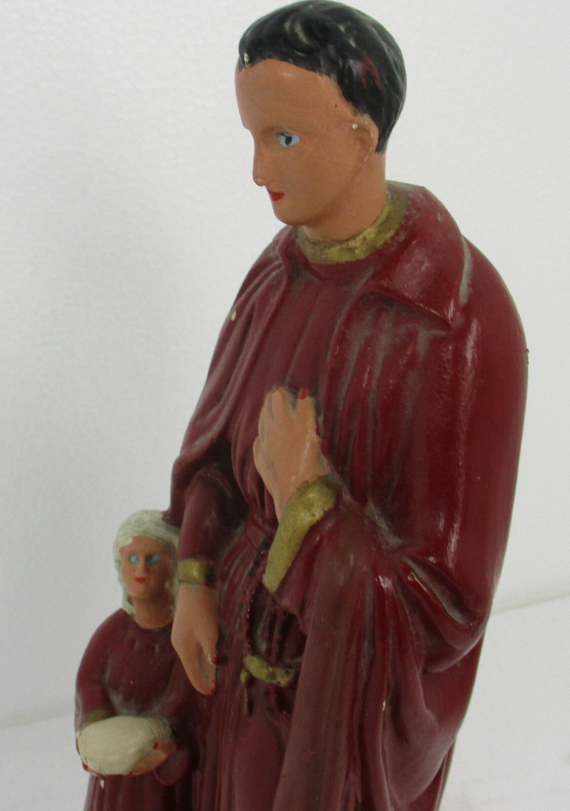 Statue Saint Gerard Majella Infant Jesus Bun Patron Fertility Good Sales Plaster photo buy