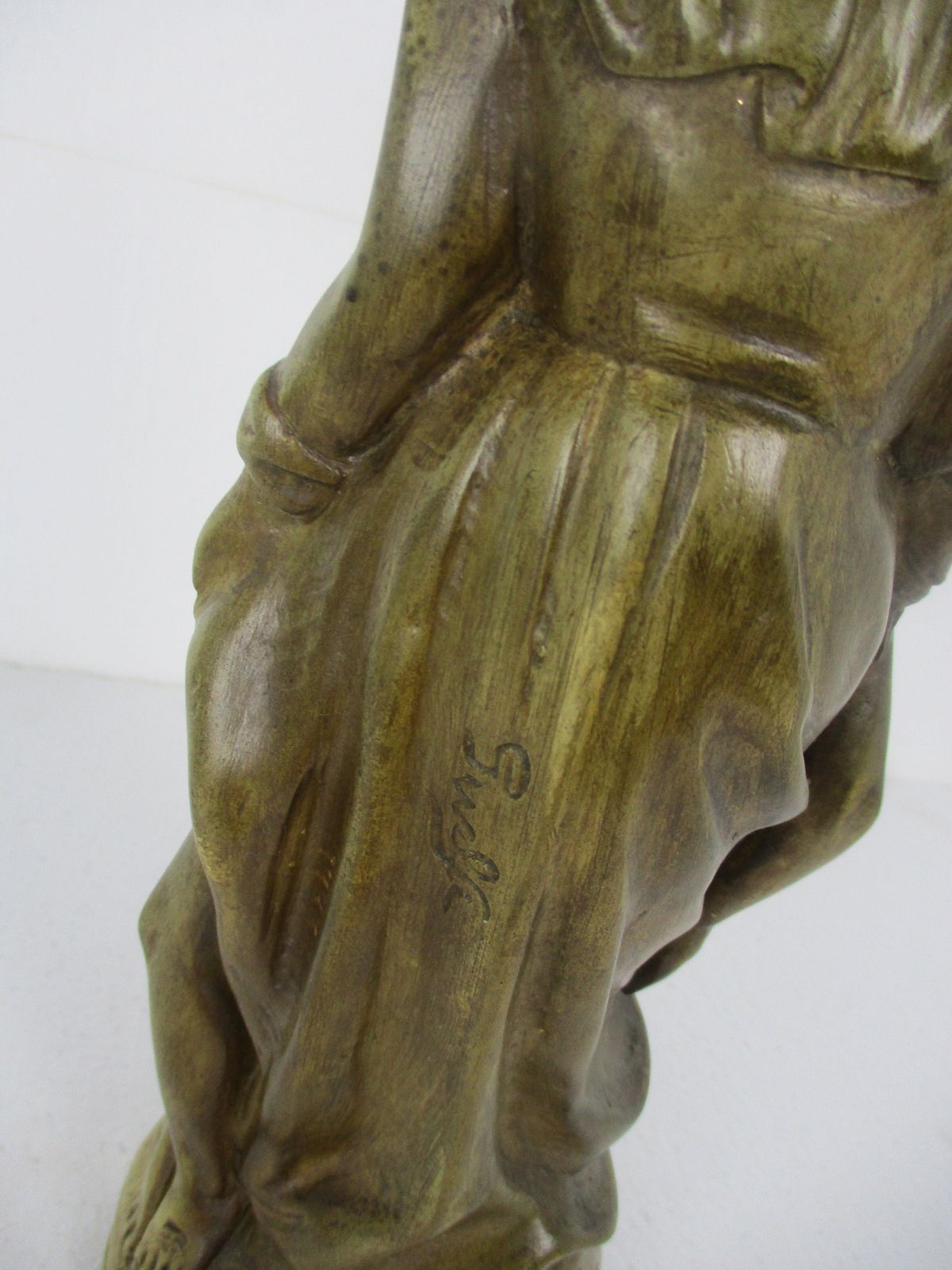 photo furniture Pieta Statue Jesus Christ Virgin Mary Mother No Sorrow Is Like Mine Plaster Dram