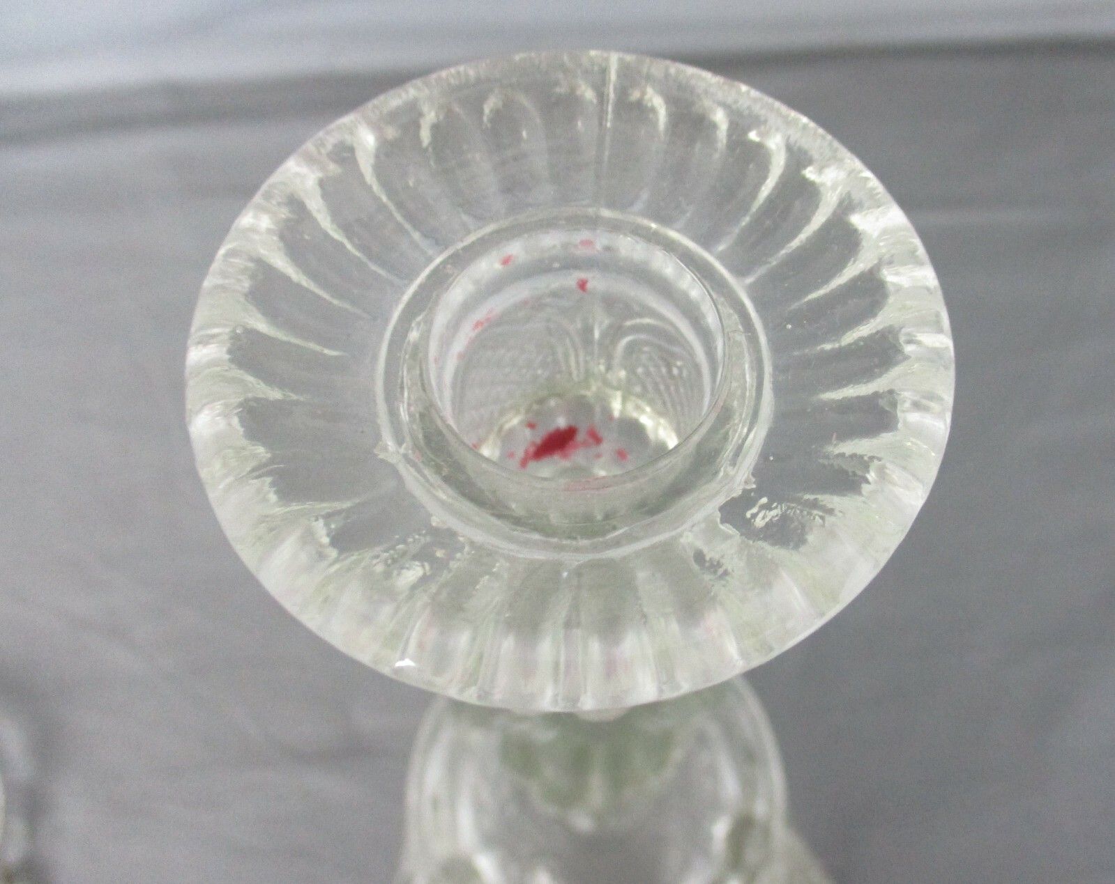 Art Glass Clear Candle Holder Holy Heart Virgin Mary Our Lady Madonna Angels photo vinterior