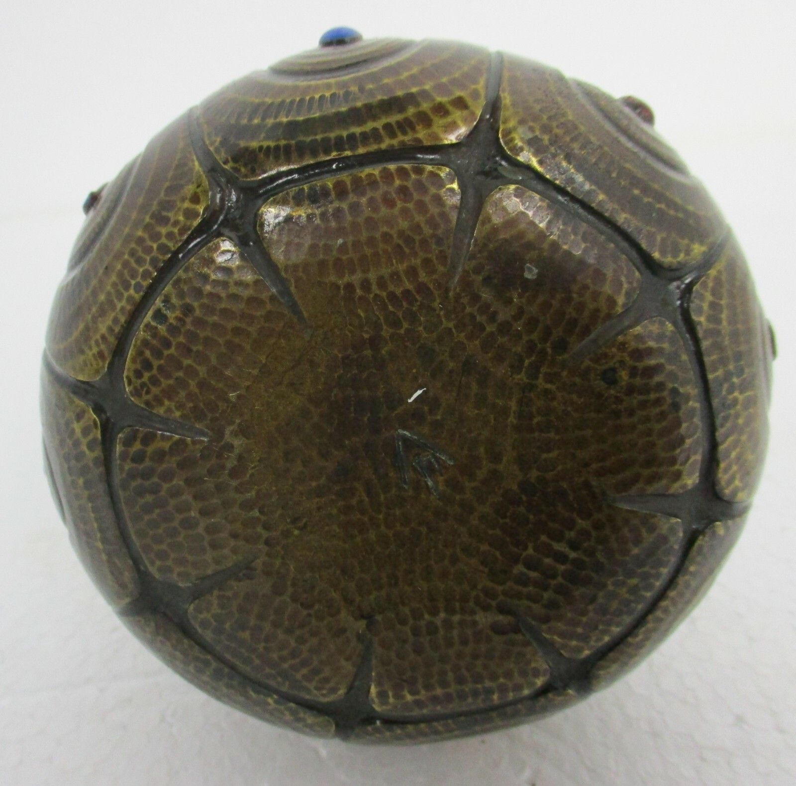 Art Piece Verlinden Lier Ornate Lidded Jar Bowl Bronze Enamel Art Deco Gorgeous photo vinterior