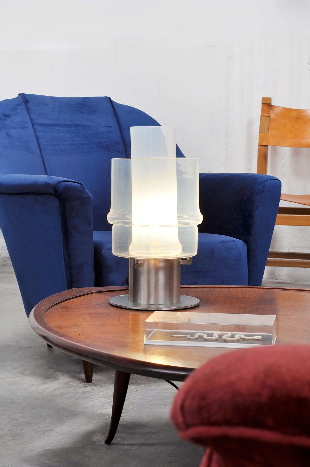Pair Of Modernist Murano Table Lamps By Carlo Nason For Mazzega, Italy 1970's photo buy