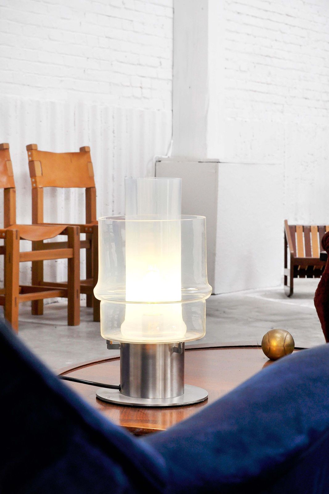 5718.0 Pair Of Modernist Murano Table Lamps By Carlo Nason For Mazzega, Italy 1970's photo