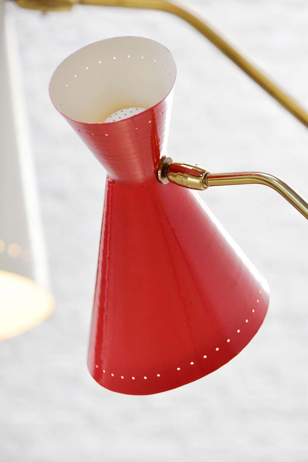 4575.0 Original 50's Italian Tricolor Counterweight “Diabolo” Floor Lamp photo