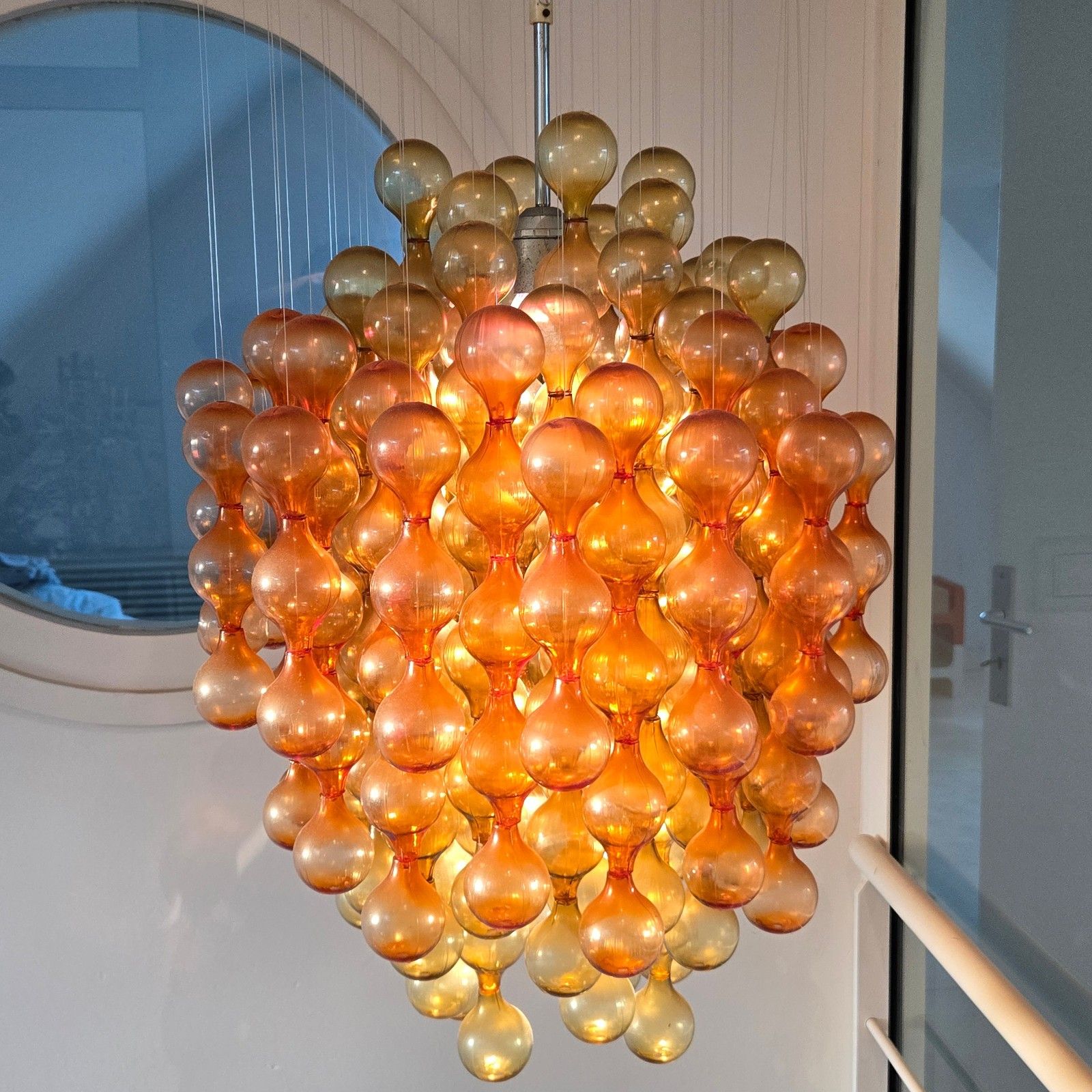 Vintage 1970s Verner Panton Style Pendant Chandelier 70s Space Age 1970s photo buy