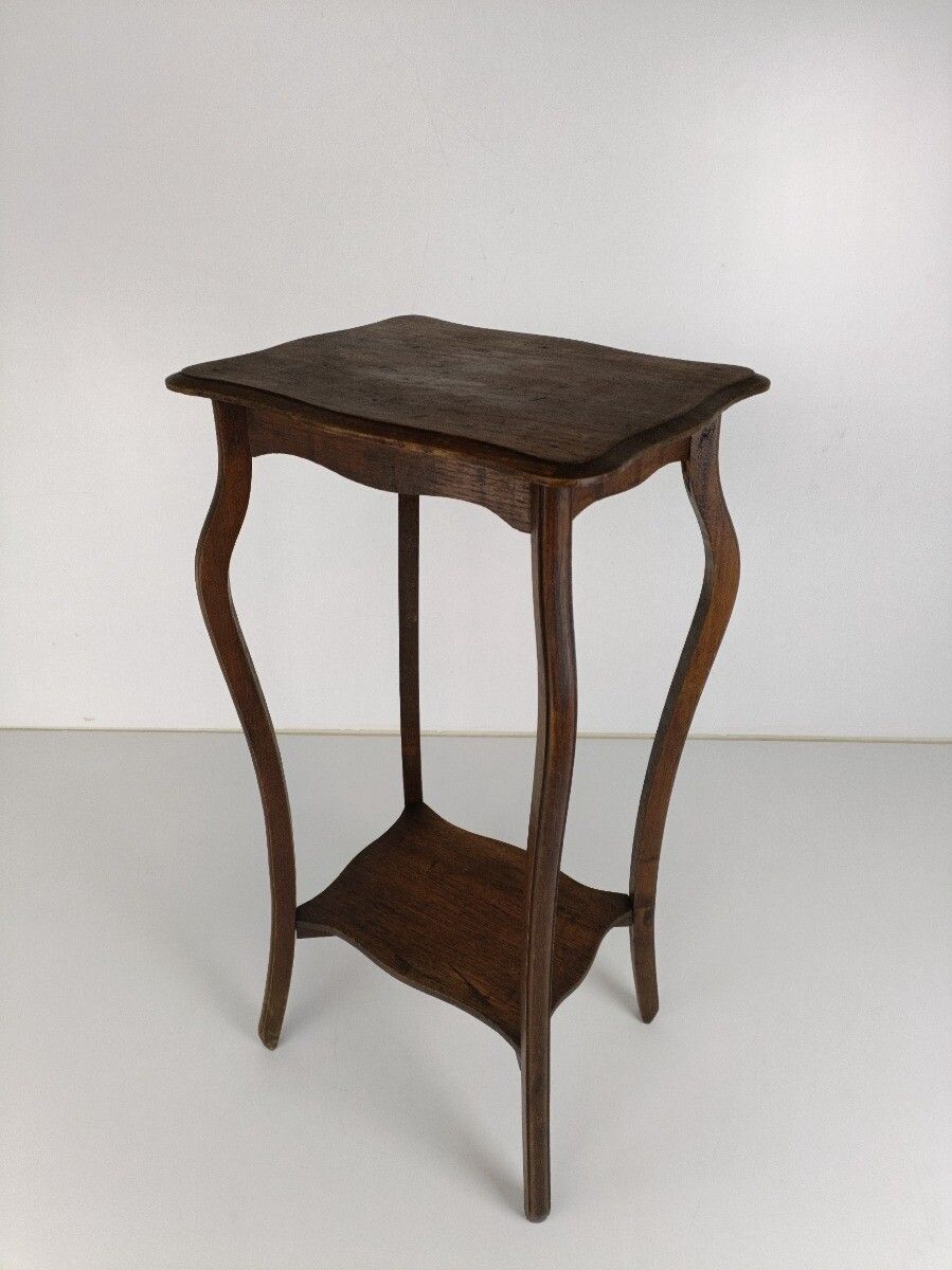 Art Nouveau Pedestal Side Occassional Table Plant Bonsai Stand Two Tier Antique photo furniture