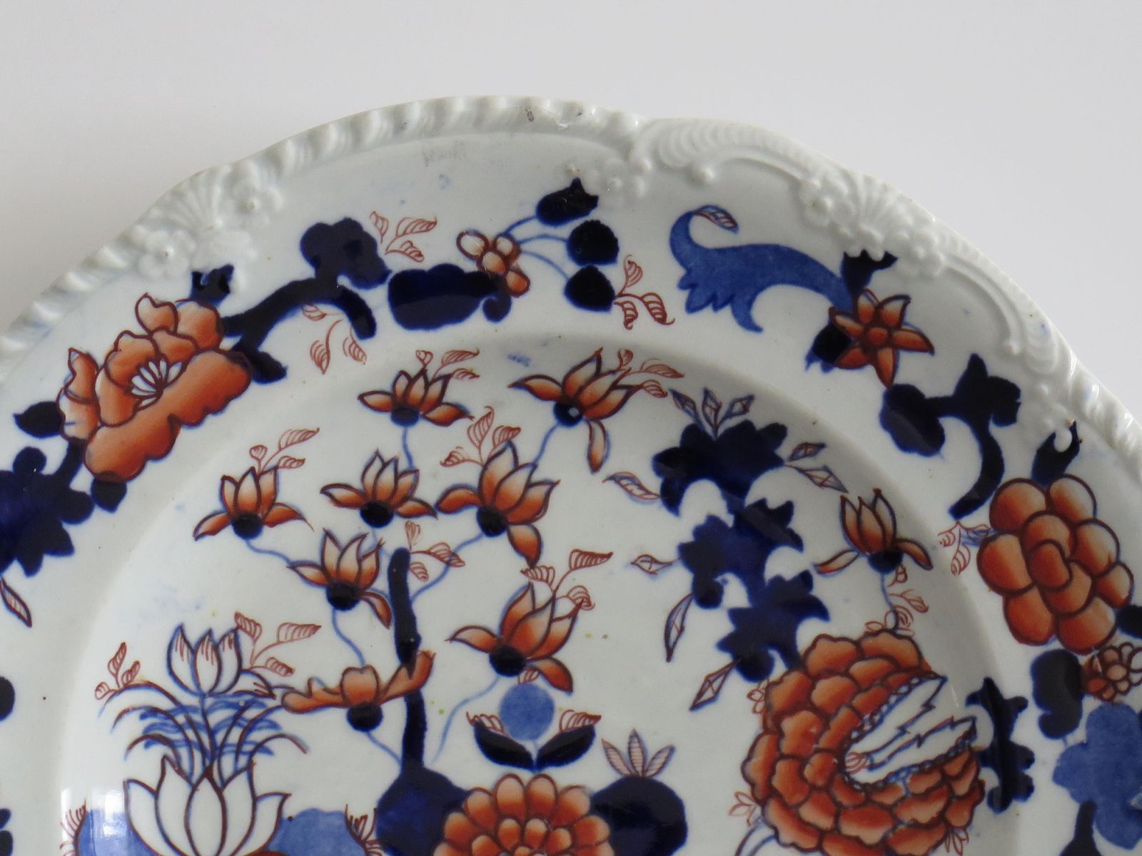Set Of Two (A) Georgian Masons Ironstone Desert Plates Basket Japan Ptn, Ca 1818 photo buy