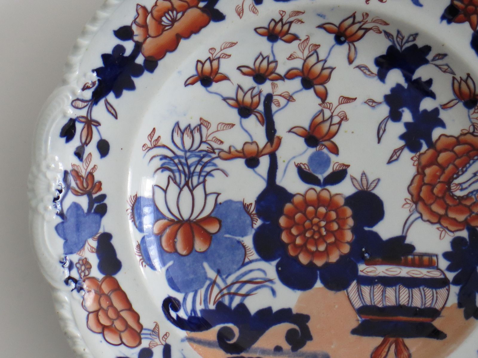 Home Decor Set Of Two (A) Georgian Masons Ironstone Desert Plates Basket Japan Ptn, Ca 1818 photo