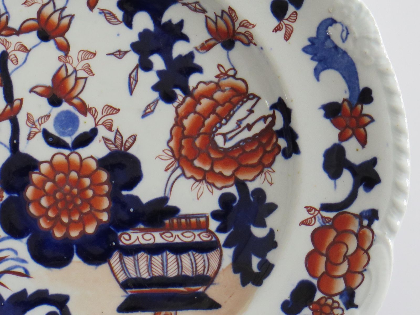 photo vinterior Set 0f Two (B) Georgian Masons Ironstone Desert Plates Basket Japan Ptn, Ca 1818