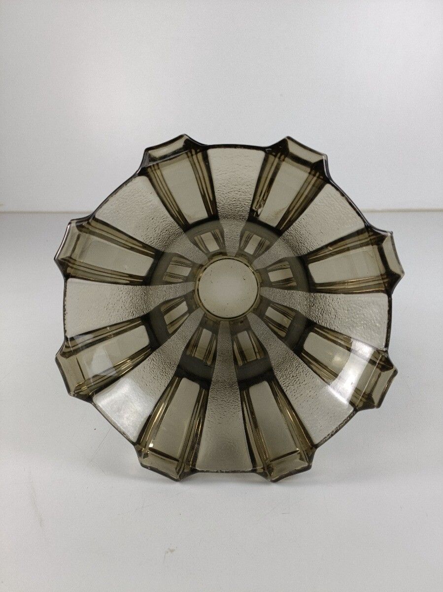 Art Deco Antique Smoked Depression Glass Vase Luxval Val St Lambert Stylish Belg photo Home Decor