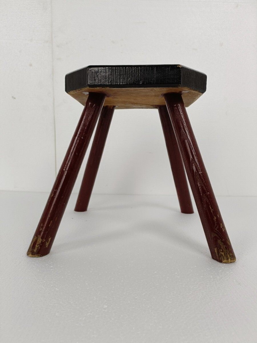 Old Milk Milking Stool Farmhouse Country Barn Style  Display Table Pedestal Plan photo vinterior